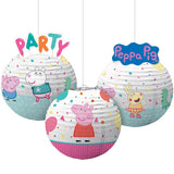 Peppa Pig Paper Lanterns - 3ct