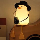 Anywin Duck Night Light, Squishy Duck Lamp, Silicone Bedside Light Up Funny Duck with Dimmer & Rechargeable. Birthday Gifts for 