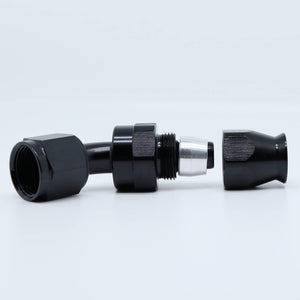 AN-6 6AN AN6 45 Degree PTFE Reusable Swivel Fitting Hose End Grade A Black 80-045-06BK