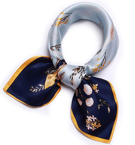 ANDANTINO Pure Mulberry Silk Scarf -21Lightweight Small Square Neckerchief - Breathable Digital Printed Scarves with Gift Pa