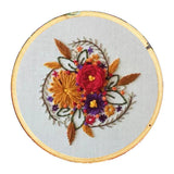 Zoomella Embroidery Starter Kits With Pattern Diy Cross Stitch Crafts Orange Flowercrafts|Needlecrafts & Yarn|Embroidery & Cross