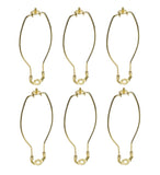 Aspen Creative 20007-16, 10 Heavy Duty Lamp Harp with Saddle in Polished Brass Finish, 6 Pack
