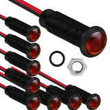 Gebildet 10pcs LED Plastic Indicator Pilot Light 110VAC Mounting Hole Size 6mm(Red)
