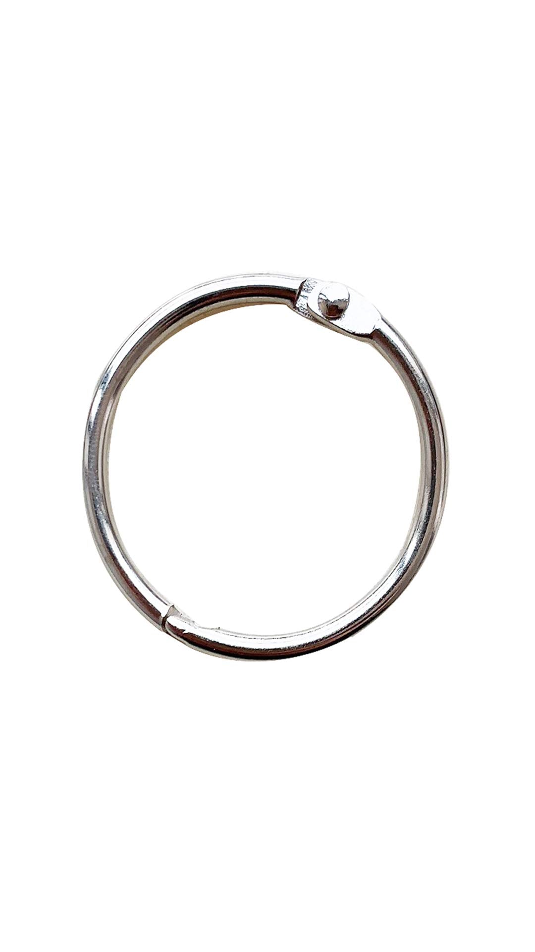 KTOJOY 1.5Inch (20 Pack) Loose Leaf Binder Rings, Nickel Plated Steel Binder Rings, Keychain Key Rings, Metal Book Rings, Silver