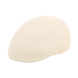 Merishopp Mesh Flat Cap Painter Hat Adults Headwear Summer Hat For Outdoor Travel Milky White| Streetwear | Aesthetic | Casual