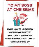 OJsensai Funny Boss Christmas Card & Gifts for Women Men