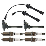TRQ Ignition Kit Ignition Coil Spark Plugs Wire Set Compatible with 2000-2005 Mitsubishi Eclipse 1998-2003 Galant 2002-2007 Lanc