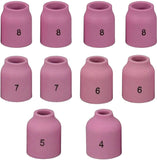 RIVERWELD TIG Gas Lens Alumina Nozzle Ceramic Cups Kit 53N58 4# 1/4, 53N59 5# 5/16, 53N60 6# 3/8, 53N61 7# 7/16, 53N61S 8# 1/2 f