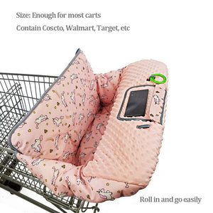RHYDEER Shopping cart Cover for Babies-high Chair Cover, Dotted Minky Touching, Multi in 1 Design, 360 Full Protection, roll in
