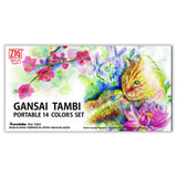 Zig Kuretake Gansai Tambi, Portable 14 Colors Set, Watercolor Paint Set, ProfessionalQuality For Artists And Crafters.ApCertif