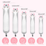 Mewaii Long Cat Plush Kids Body Pillow, 36 Inch Cute Gray Cat Stuffed Animals Soft Plushies, Kitten Kawaii Plush Throw Pillow Do
