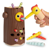 Nene Toys Little Woodpecker - Montessori Magnetic Toy for Toddlers 2-4 - Educational Toy for 2 3 Year Old Kids - Fine Motor Skil