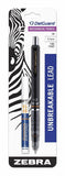Zebra Pen DelGuard Mechanical Pencil 0.5mm, Black Barrel, Resists Lead Breaking, Double Spring Protection, Built-In Eraser, Text