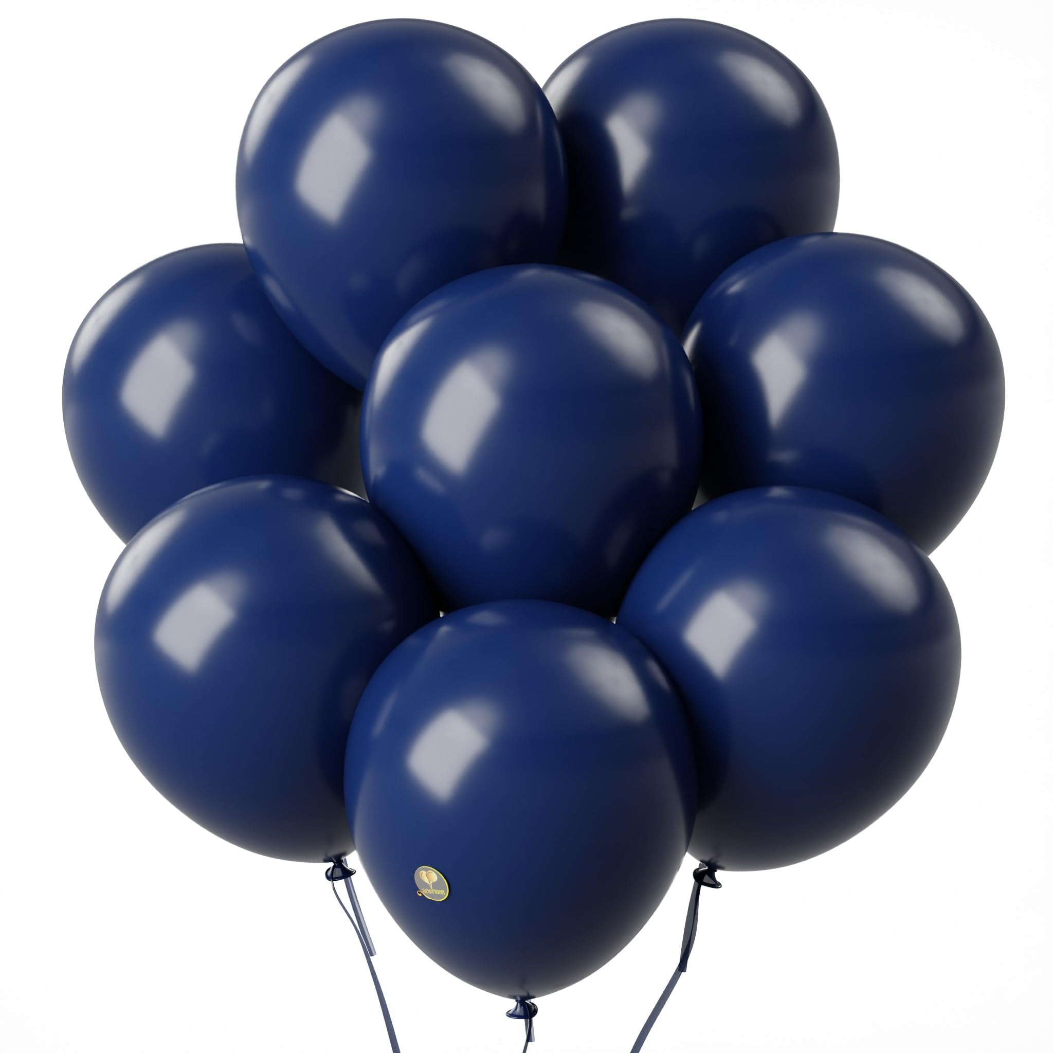 AFTERLOON Biodegradable Balloons 50 pcs Midnight Blue 10 Inch, Matte Color Thickened Extra Strong Latex Helium Float, for Baby S