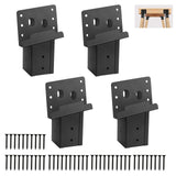 4 Pcs Outdoor 4x4 Compound Angle Brackets,Deer Stand Brackets for Deer Stand, Hunting Blinds and Tree Houses