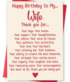 BENNLOOS Funny Birthday Card for Wife, Romantic Birthday Card from Husband, Sweet Wife Birthday Gift Ideas for Women Her