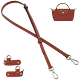 jiesinlov Leather Bag Shoulder Strap Replacement Crossbody Adjustable Conversion Kit Fit for Mini Pouch(NEW-CHESTNUT)