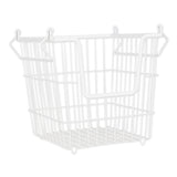 Dii Metal Wire Mesh Stackable Utility Storage Bin, Large, 11X11X11, White
