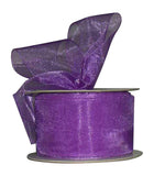 Ribbon Bazaar Plain Sheer Organza 7/8 Purple 25yd Spool 100% Nylon Ribbon