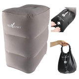 The Autostory Travelsky Inflatable Travel Pillow Foot Rest 2In1 Pump Bag, Quick Inflation, Pvc Flocking, Portable & Lightwei