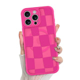 KANGHAR for iPhone 16 Pro Case Checkered Matte Aesthetic Cute Pattern Magnetic [Compatible with Magsafe] Slim Shockproof Full Bo