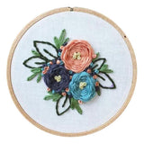 Loom Tree Embroidery Starter Kits With Pattern Diy Stitch Crafts Blue Flower | Stitch Kits