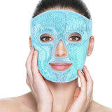 Yizika Reusable Gel Face Ice Mask, Hot & Cold Therapy Facial Mask With Adjustable Strap, Cooling Gel Bead Face Mask For Puffy Ey