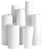 JOLLY PARTY [100 Pack] 20 oz Paper Coffee Cups, Disposable Paper Coffee Cup with Lids, Hot/Cold Beverage Drinking Cup for Water,