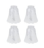 Aspen Creative 23063-4A Transitional Clear & Sandblasted Ceiling Fan Glass Shade.2-1/8Fitter.Size:4-3/4D x 4-7/8H.4Pcs/Pack