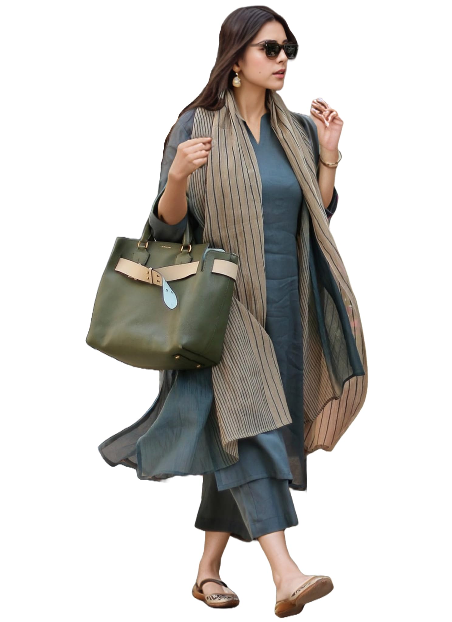 Anni Designer Women'S Rayon Blend Solid Straight Kurta With Pant & Dupatta (Raja Saab Grey-Vks11_Xl_Grey_X-Large),Grey,XL