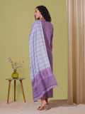 Anni Designer Women'S Rayon Viscose Solid Straight Kurta With Pant & Dupatta (Paradise Purple-Vks01_M_Purple_Medium),Purple,M,,,