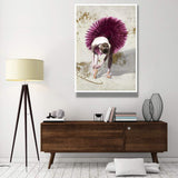 Purple Ballerina-Paper Art-42,,X62,,