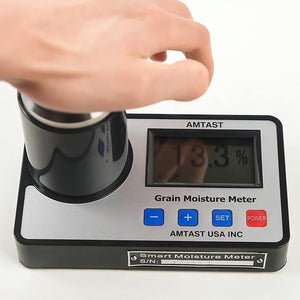 AMTAST Grain Moisture Meter Smart Grain Moisture Tester for 19 Grains Moisture Testing Wheat Maize Corn Rice Soybean Sorghum Rap