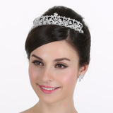SAMKY Bridal Crown Rhinestone Wedding Tiara for Women Princess Bride Hair Accessories