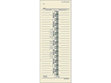 Adams Time Cards, Weekly, 1Sided, Numbered Days, 33/8 x 9, Manila, Green Print, 200Count (9656200)