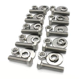 (10 Sets) 5/16-18x1 Stainless Steel Hex Head Screws Bolts, Nuts, Flat & Lock Washers, 18-8 (304) S/S, Fully Threaded by Bolt F