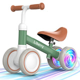 Liberry Light Up Baby Balance Bike 1 2 Years, Ride Toys with Adustable Seat for Boys Girls, First Birthday Gift for Toddlers, Gr