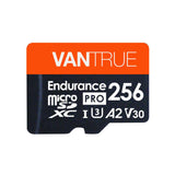 Vantrue 256GB microSDXC UHS-I U3 4K UHD Video High Speed Transfer Monitoring SD Card with Adapter for Dash Cams, Body Cams, Acti