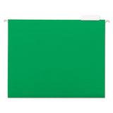 Universal UNV14117EE 1/5Cut Tab Deluxe Bright Color Hanging File Folders Letter Size, Bright Green (25/Box)