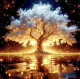 Gamteldot Tree of Life Stamped Cross Stitch Kits,11CT Cross Stitch Kits for Beginners,DIY Needlepoint Kits for Adults,Embroidery
