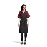 Uncommon Threads mens Restaurant Bib Apron, Black, One Size US