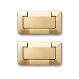 ACFELT 2 Pack Antique Style Bronze Recessed Pulls,Vintage Recessed Door Handle,Kitchen Hardware Cabinet Handles Drawer Handles (