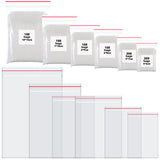 800 Pcs Small Plastic Bags Resealable Clear Jewelry Bags, 6 Assorted Sizes, Thick Poly Mini Lock Seal Zipper Pouches for Jewelry