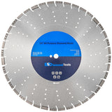 24 All Purpose Diamond Saw Blades for Hard/Reinforced Concrete, Asphalt, Granite, Terrazzo, Ductile Iron Piping, 95/8 Cutting