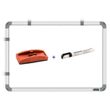 Yajnas Non-Magnetic 1.5X3 Feet Double Sided Whiteboard & Chalkboard Both Side Writing Board With 1 Marker And 1 Duster - Set Of 