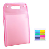 Ujeavette Portable Expanding File Folder Lightweight 36X24Cm Accessory Paper Organizer Pink