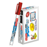 Soni Officemate Fine Tip Whiteboard Markers | Pack of 10 (Red) |2.5 mm Tip | NonToxic | Smooth Writing | Easy Wipe Ink | Ideal