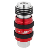 Milton 5 In ONE Universal Quick Connect Industrial Coupler, 1/4 Female NPT, Air Hose Connection, Safety Exhaust Coupler, Single,