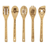 5PCS Owl Wooden Cooking Spoons,Owl Gifts,Owl Kitchen Gifts,Owl Gift,Cat Mom Gifts,Owl Decor,Owl Gifts for Owl Lovers,Owl Gifts f