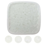 AEVORA 6mm Round Glass Beads for Jewelry Making, 900Pcs Glass Seed Beads for Bracelets, DIY Crafts (White)